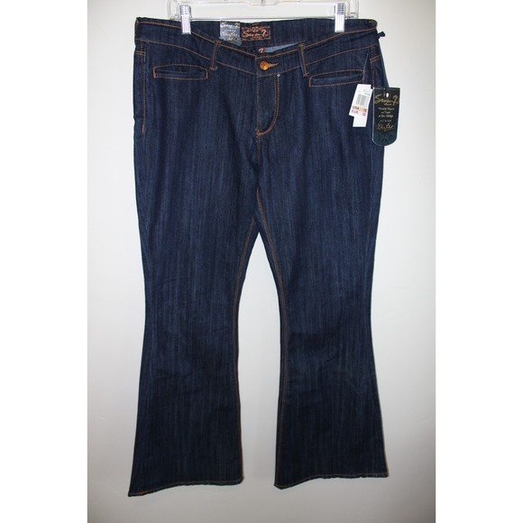 Seven7 Denim - NWT Seven7 Premium Blue Label Denim Jeans Dark Wash Flare Cut 32 X 34